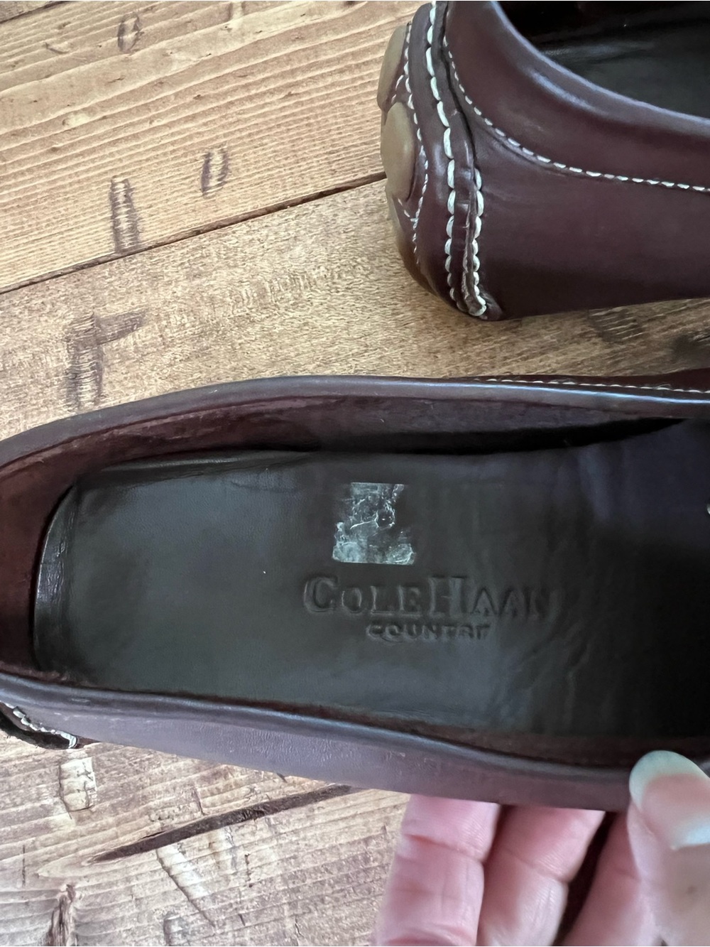 Cole Haan Brown Leather Driving Moccasins Slip On Loafers Women’s Size 8.5B - Picture 9 of 10